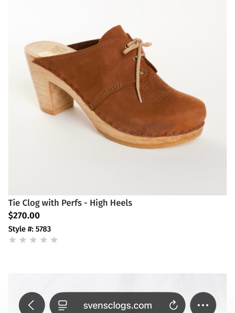Sven Suede/NuBuck 3” Clog SZ 39